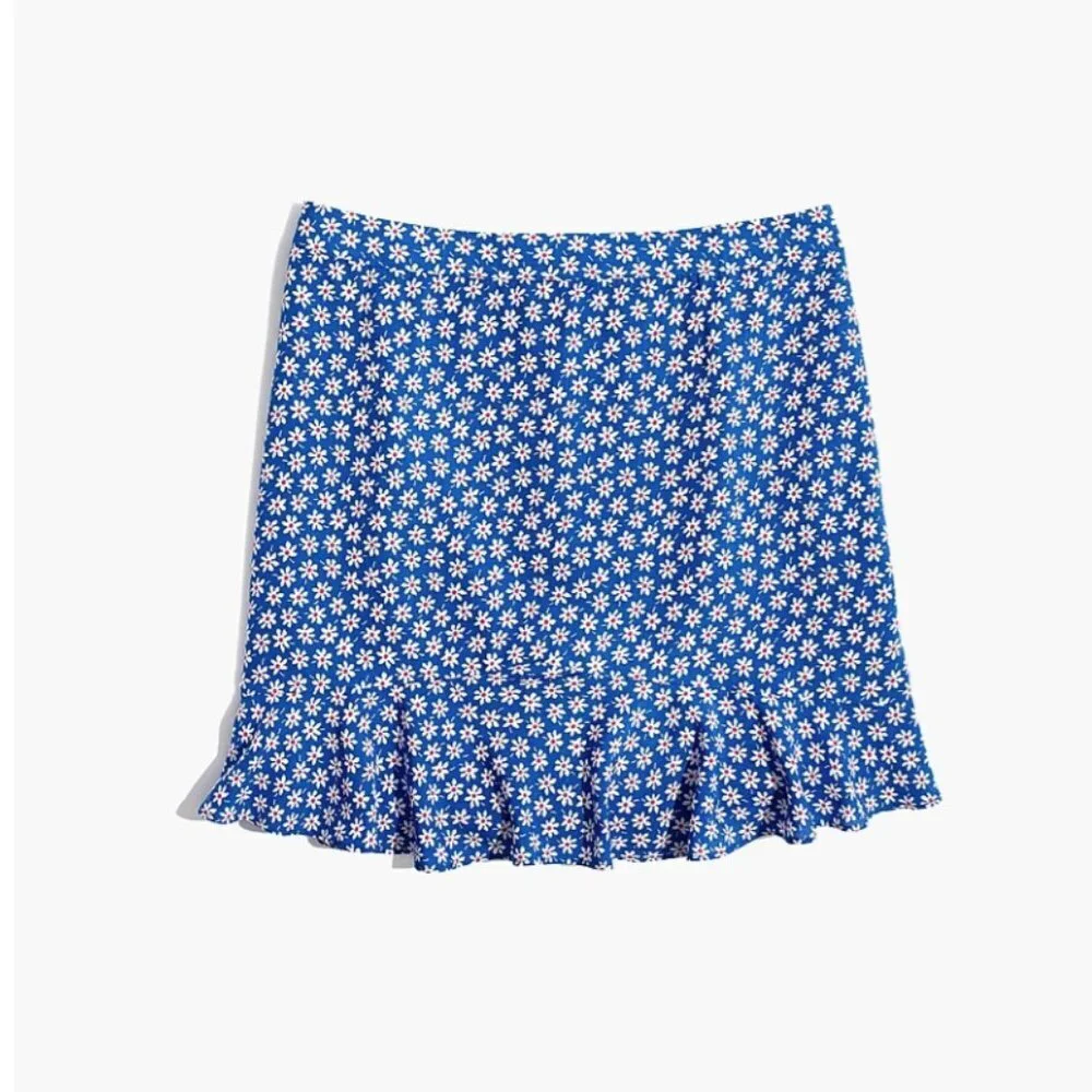Madewell Ruffle-Edge Skirt in Mini Daisy - Picture 4 of 11